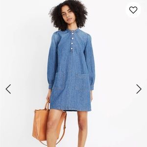 Madewell Denim Patch-Pocket Shirtdress - size M